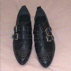 Rebecca Minkoff Black Leather Studded Shoe